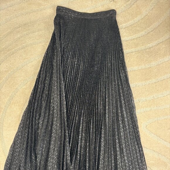 Haute Hippie Pleated Black Diamond Maxi Skirt - Picture 1 of 4